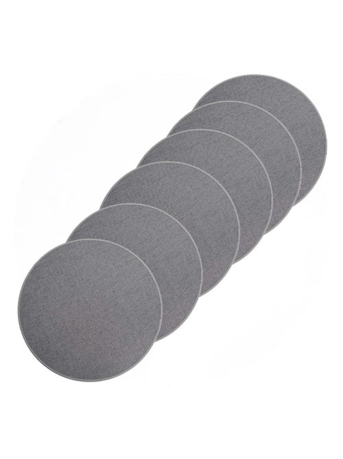 Lot de 6 sets de table tissés antidérapants - Kiabi