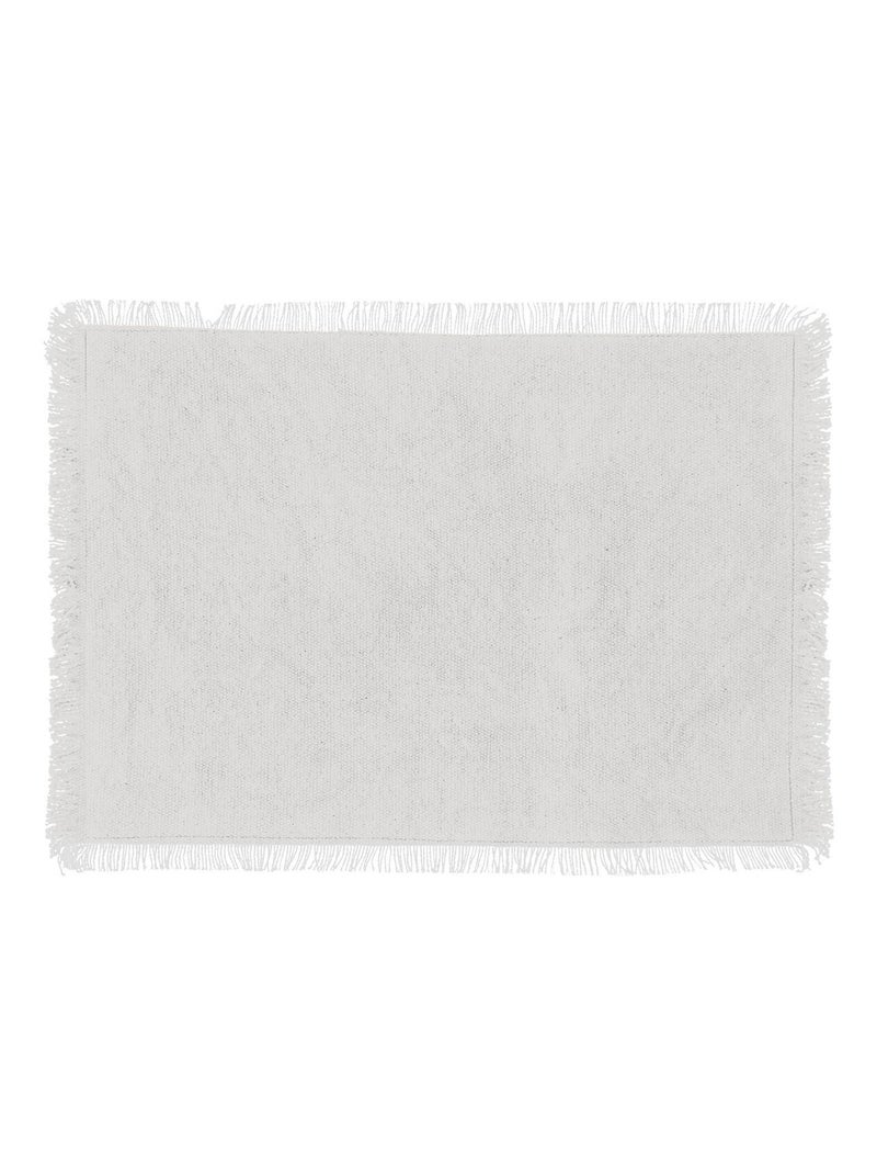 Lot de 6 Sets de table Uma en coton Blanc - Kiabi