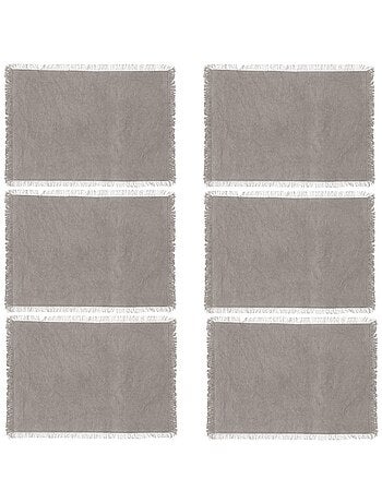 Lot de 6 Sets de table Uma en coton
