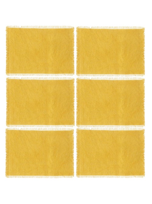 Lot de 6 Sets de table Uma en coton - Kiabi