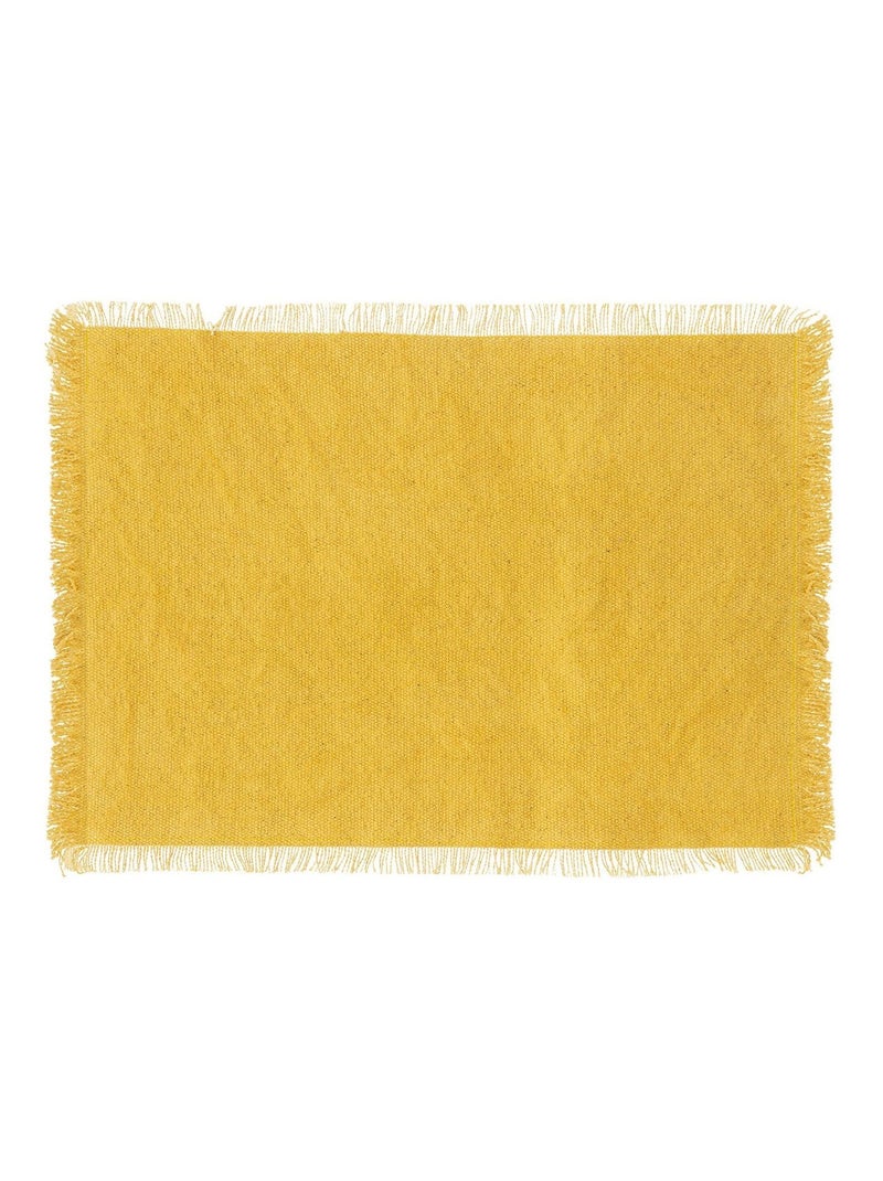 Lot de 6 Sets de table Uma en coton Jaune - Kiabi