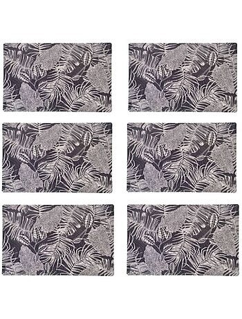 Lot de 6 sets de table Vitali - 28 x 43 cm - Argent