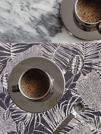 Lot de 6 sets de table Vitali - 28 x 43 cm - Argent