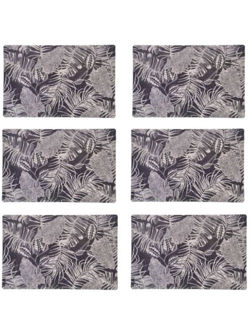 Lot de 6 sets de table Vitali - 28 x 43 cm - Argent - Kiabi Lot de 6 sets de table Vitali - 28 x 43 cm - Argent - Kiabi