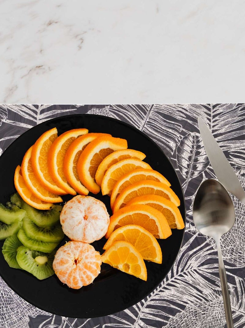 Lot de 6 sets de table Vitali - 28 x 43 cm - Argent Argent - Kiabi