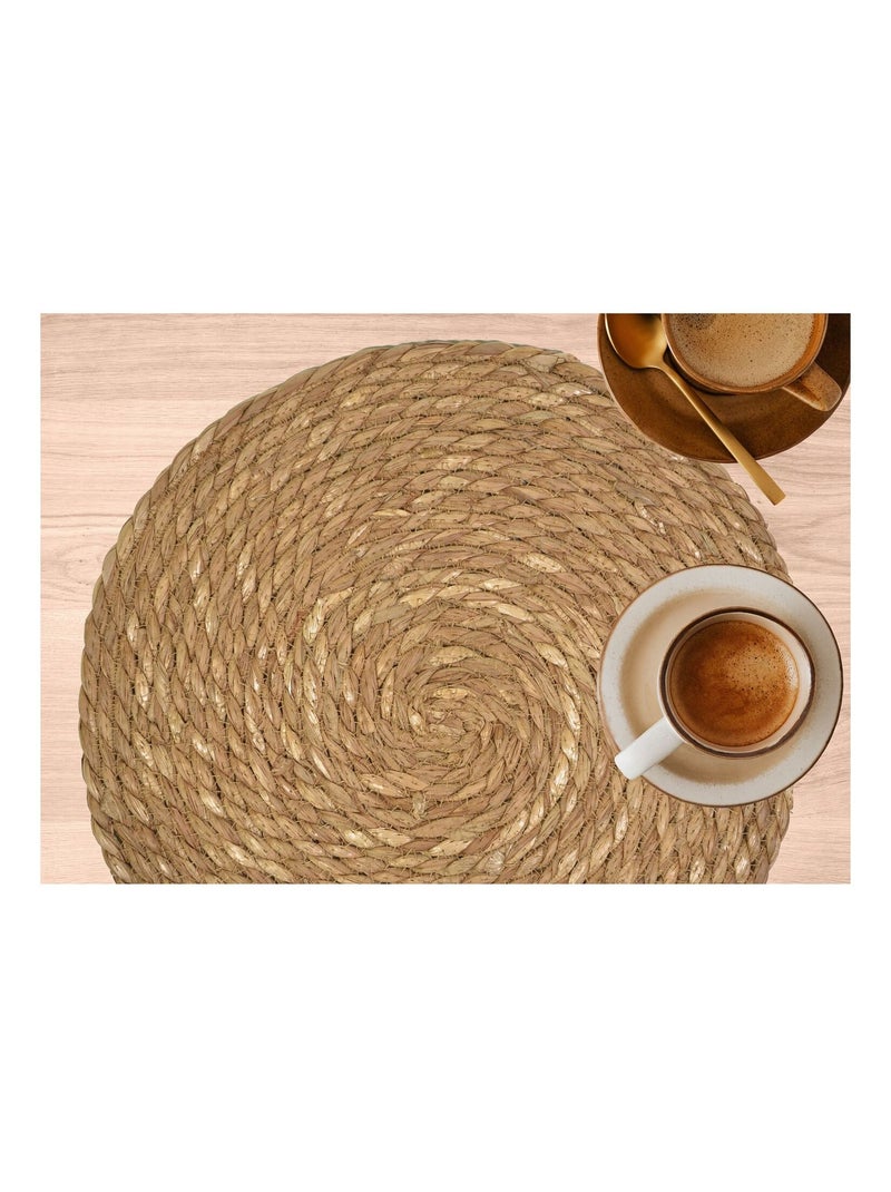Lot de 6 sets de tables ronds en jute GRAMI - Diam. 38 cm - Marron Marron - Kiabi