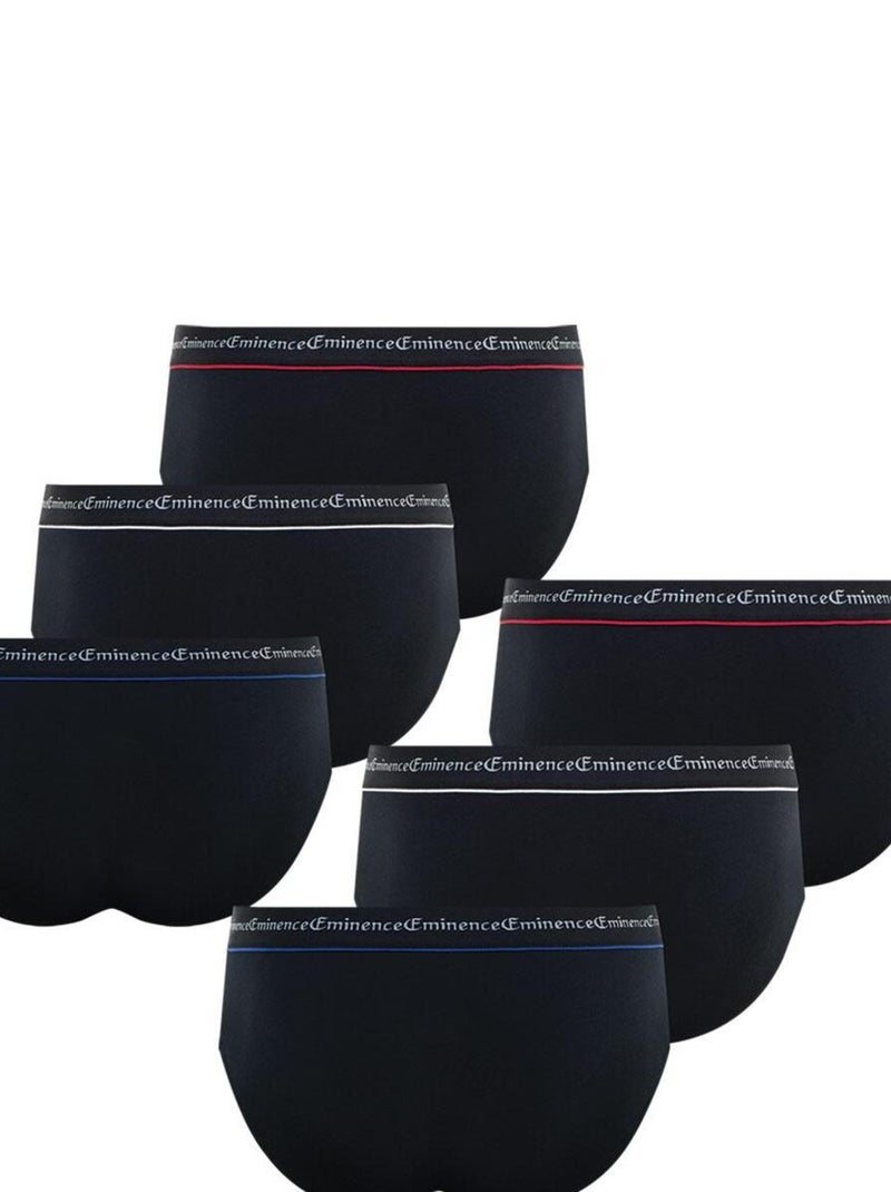 Lot de 6 slips homme Business Eminence Noir - Kiabi