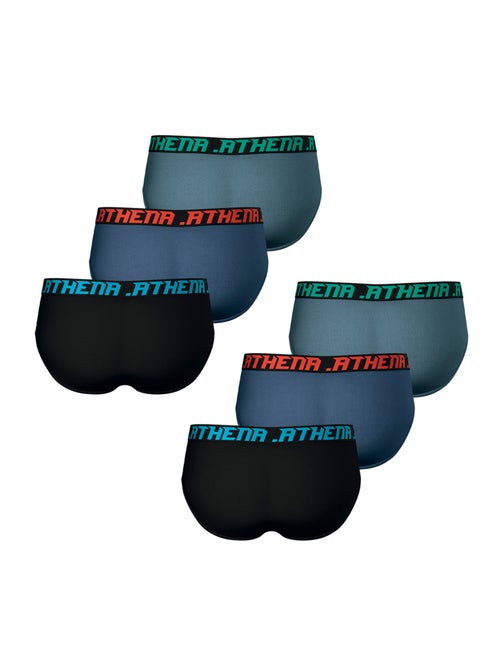 Lot de 6 slips homme Trio Essentiel Athena - Kiabi