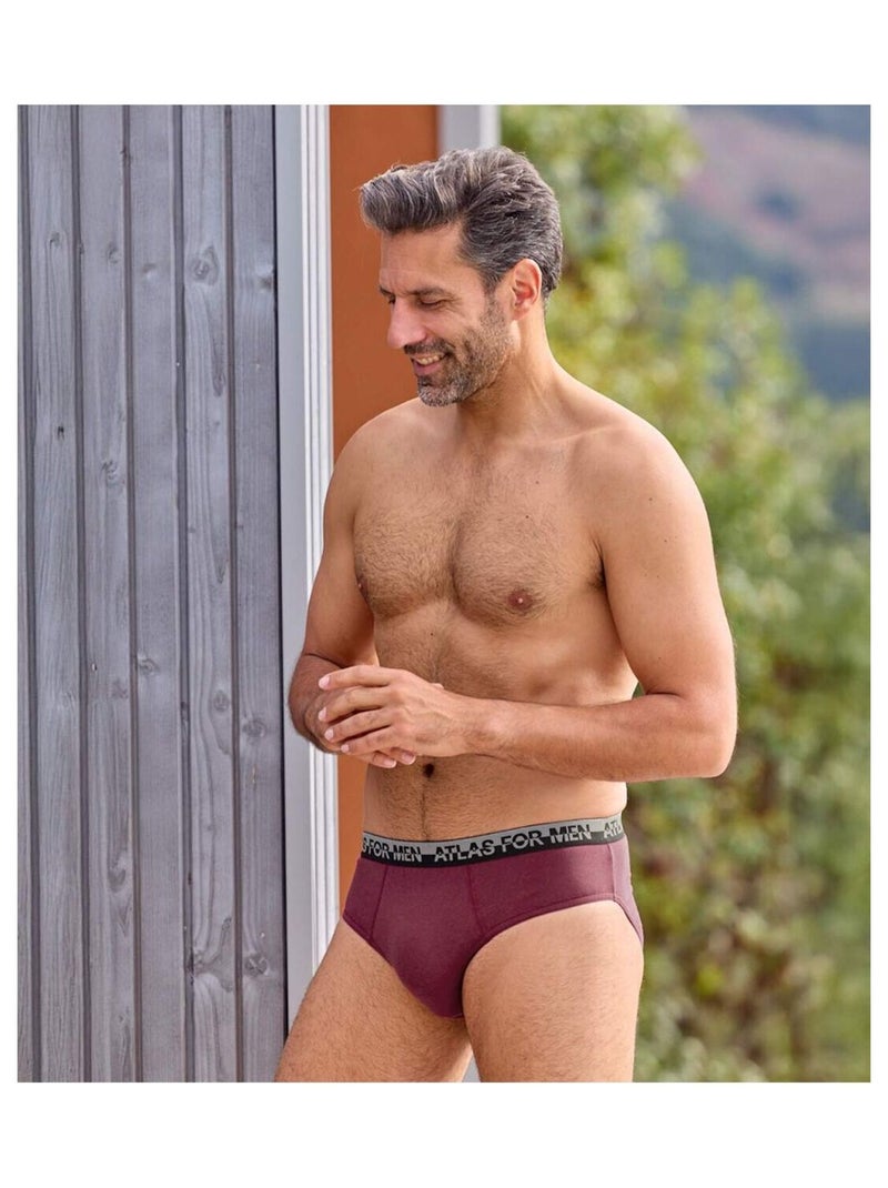 Lot de 6 Slips Unis  - ATLAS FOR MEN Bleu Gris Noir - Kiabi