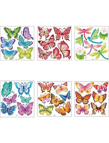 Lot de 6 stickers RELIEF