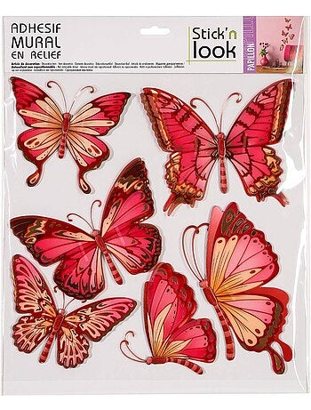 Lot de 6 stickers RELIEF