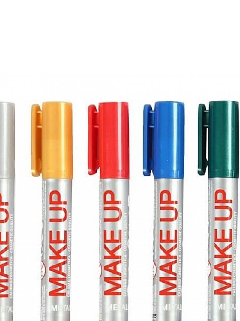 Lot de 6 sticks de maquillage metallic Orange - Kiabi