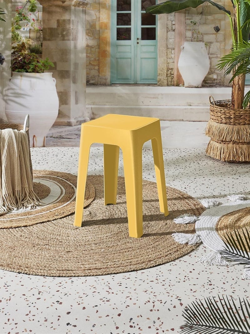 Lot de 6 tabourets empilables SPECTRA Jaune - Kiabi
