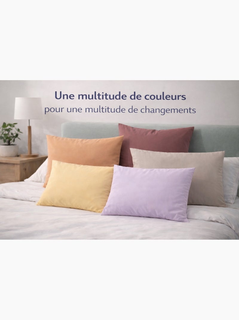Lot de 6 Taies d'oreiller Coton 57 fils couleurs aléatoires PROMO LINGE Multicolore - Kiabi