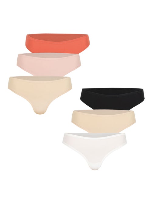 Lot de 6 tangas femme Ecopack Micro Athena - Kiabi