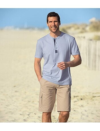 Lot de 6 Tee-Shirts Col Tunisien Outdoor - ATLAS FOR MEN