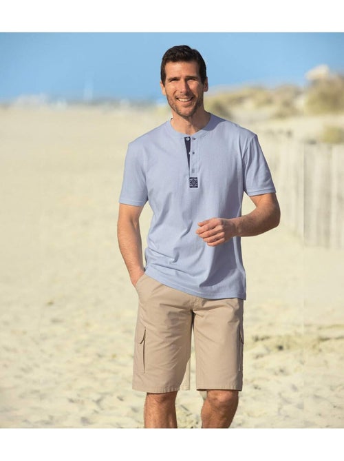 Lot de 6 Tee-Shirts Col Tunisien  - ATLAS FOR MEN - Kiabi