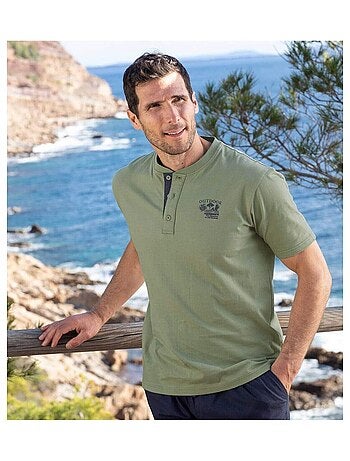 Lot de 6 Tee-Shirts Col Tunisien Outdoor - ATLAS FOR MEN