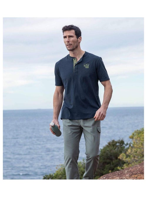 Lot de 6 Tee-Shirts Col Tunisien Outdoor  - ATLAS FOR MEN - Kiabi