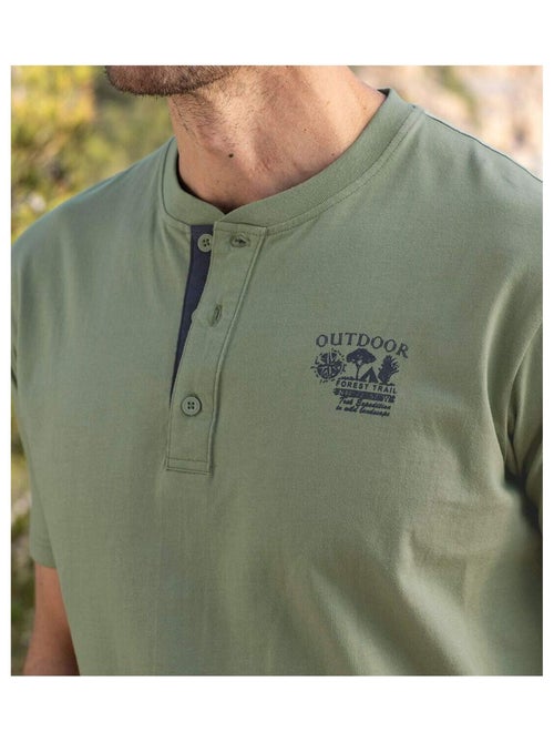 Lot de 6 Tee-Shirts Col Tunisien Outdoor  - ATLAS FOR MEN - Kiabi