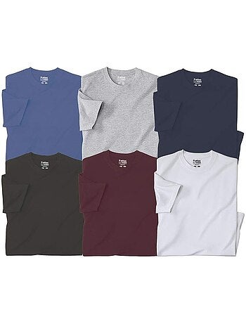 Lot de 6 tee-shirts unis - atlas for men