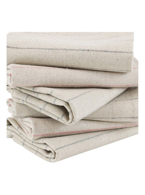 Lot de 6 torchons de cuisine pur Lin  LINELLE - Kiabi
