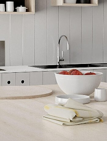 Lot de 6 torchons métis lin-coton BRASSERIE