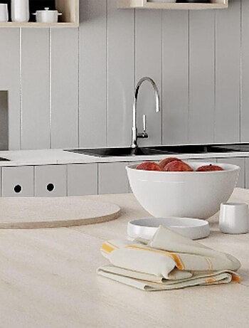 Lot de 6 torchons métis lin-coton BRASSERIE