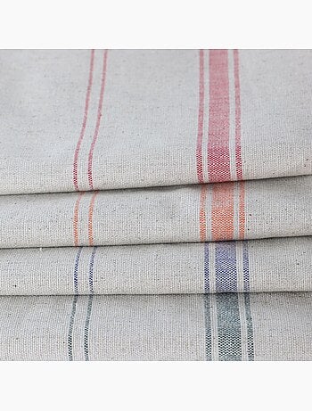 Lot de 6 torchons métis naturel lin-coton BRASSERIE