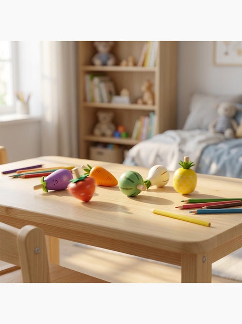 Lot de 6 toupies fruits et légumes - Kiabi