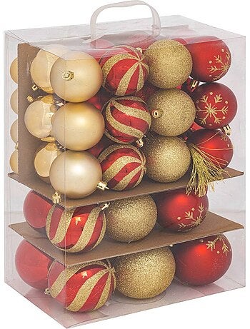 Lot de 60 boules de noël d'et rena