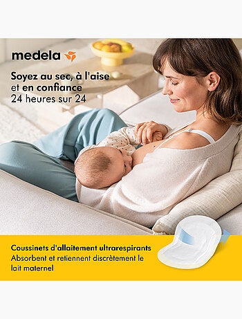 Lot de 60 coussinets d’allaitement lavables Medela Safe & Dry - Ultra doux, absorbants et