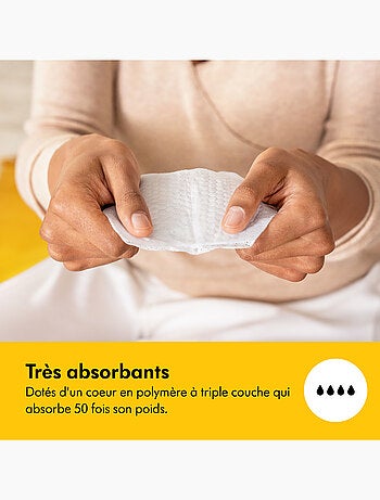 Lot de 60 coussinets d’allaitement lavables Medela Safe & Dry - Ultra doux, absorbants et