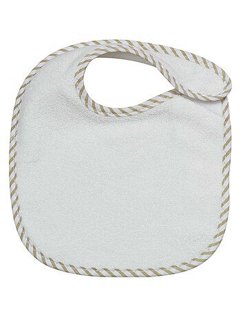 Lot de 7 bavoirs à velcro Essentiel écrus
