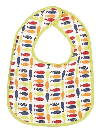 Lot de 7 bavoirs à velcro Poisson