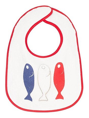 Lot de 7 bavoirs à velcro Poisson
