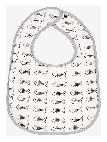 Lot de 7 bavoirs à velcro Poisson