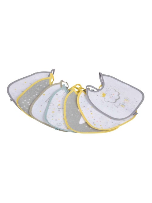 Lot de 7 bavoirs avec lacet - Kiabi