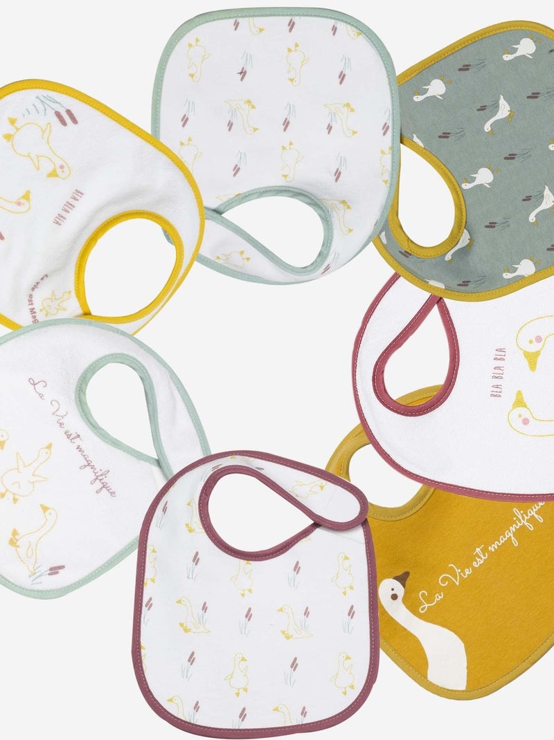 Lot de 7 bavoirs bébé Kinousses Blanc - Kiabi