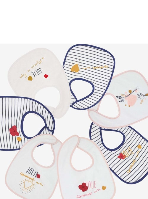 Lot de 7 bavoirs bébé Kinousses - Kiabi