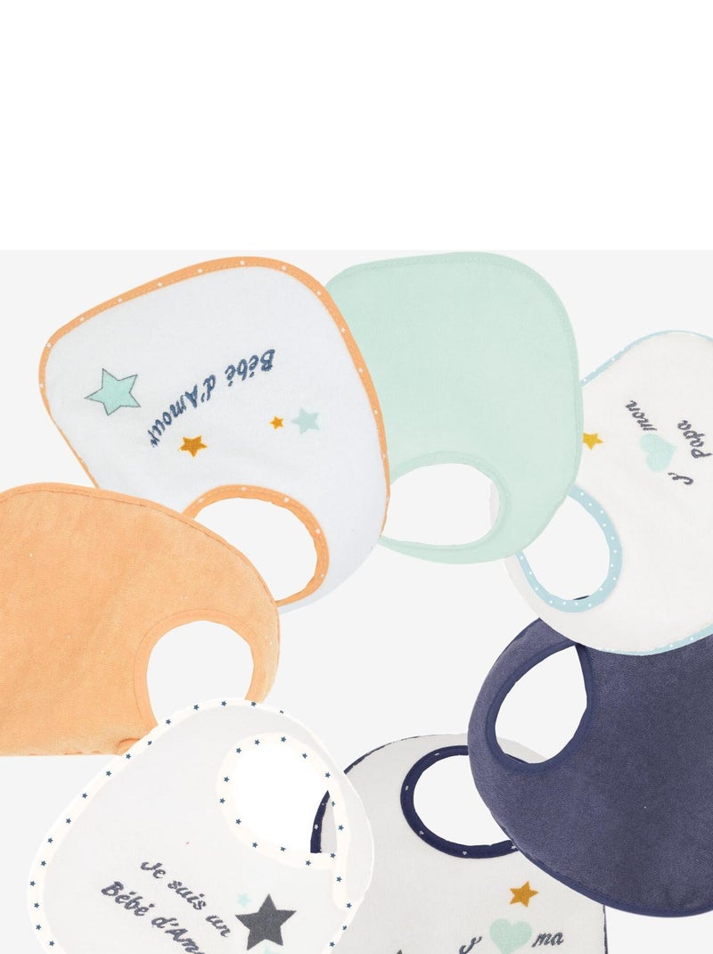 Lot de 7 bavoirs bébé Kinousses Multicolore - Kiabi