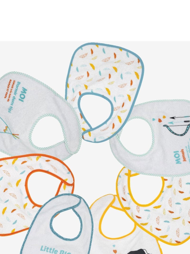 Lot de 7 bavoirs bébé Kinousses Multicolore - Kiabi