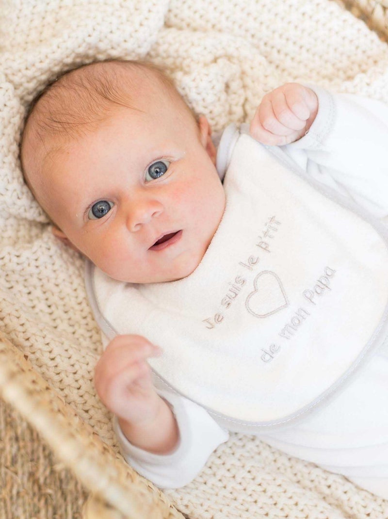 Lot de 7 bavoirs bébé Trois Kilos Sept Ecru - Kiabi