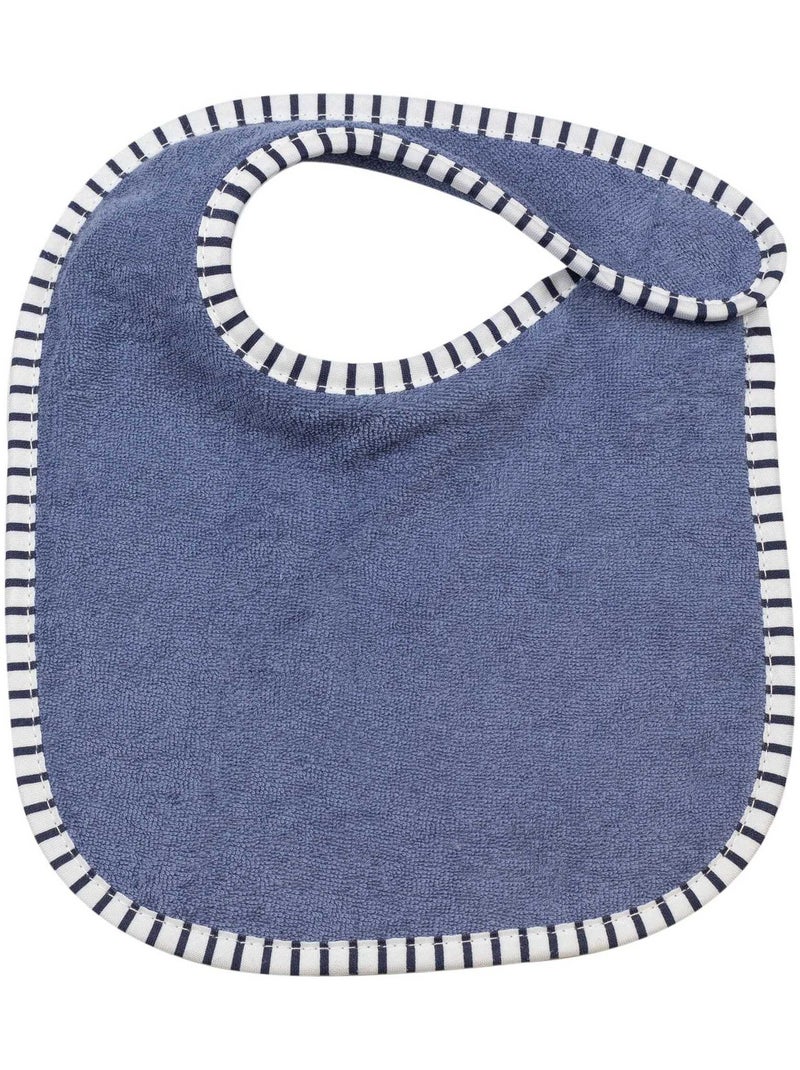 Lot de 7 bavoirs de naissance à velcro bleu marine Bleu - Kiabi