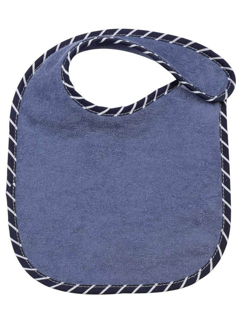 Lot de 7 bavoirs de naissance à velcro bleu marine Bleu - Kiabi