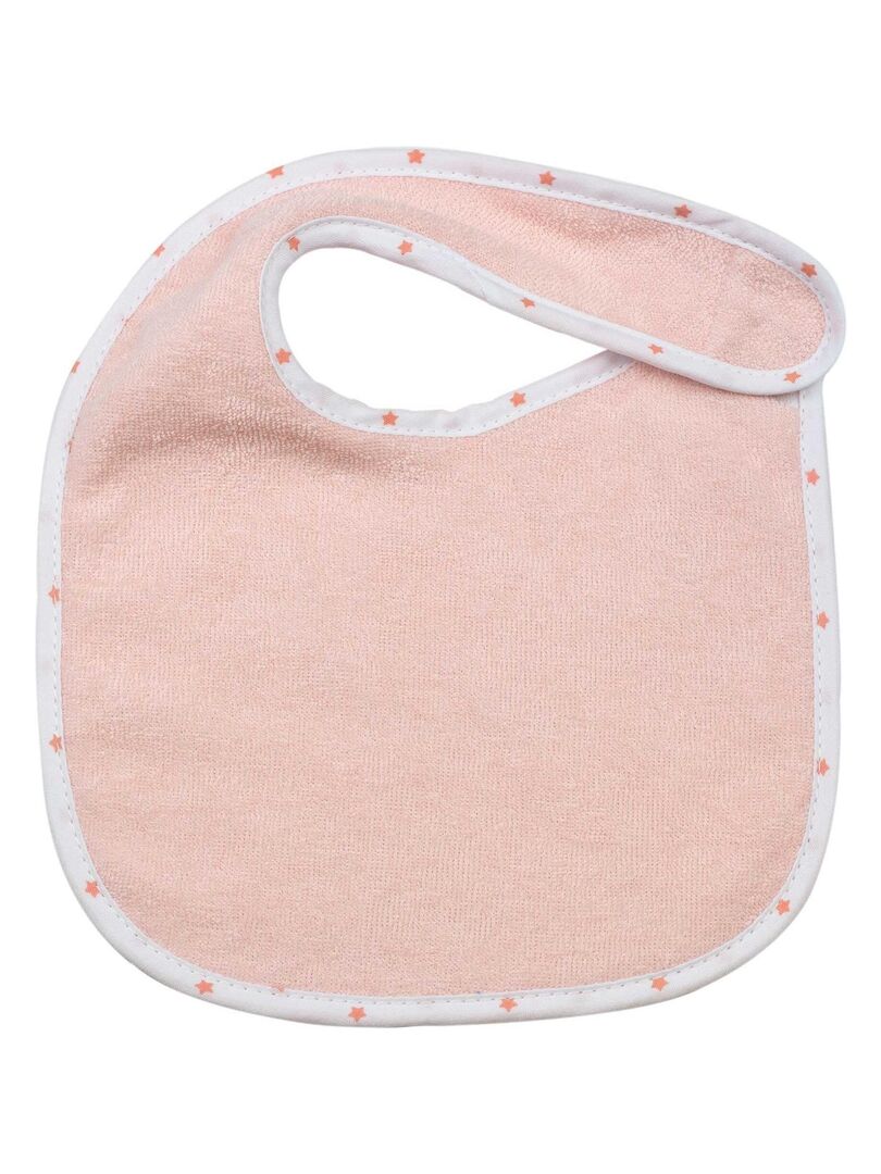 Lot De Bavoirs De Naissance Velcro Roses Rose Kiabi