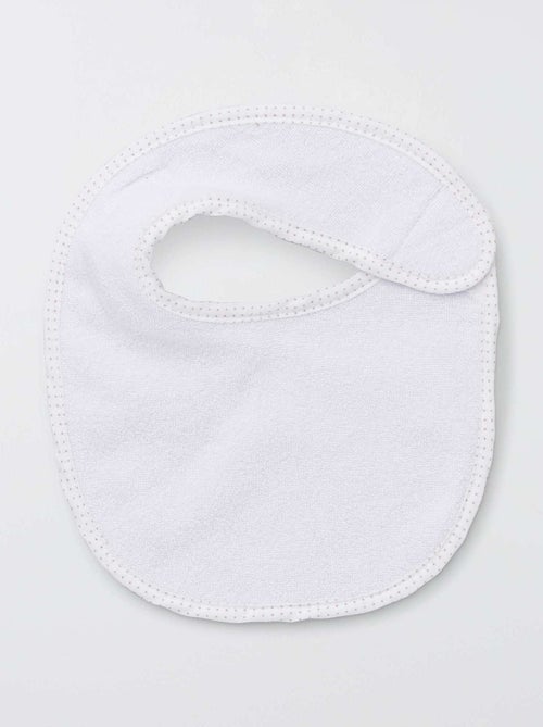 Lot de 7 bavoirs éponge à scratch - Kiabi