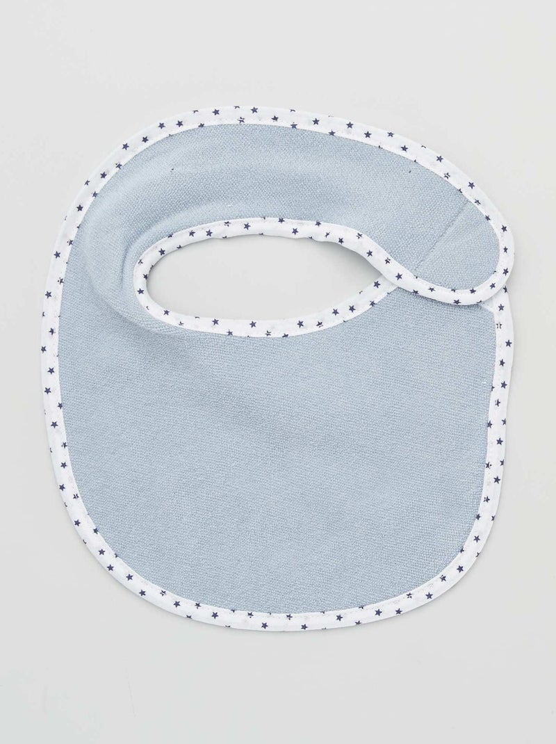 Lot de 7 bavoirs éponge à scratch Bleu marine - Kiabi