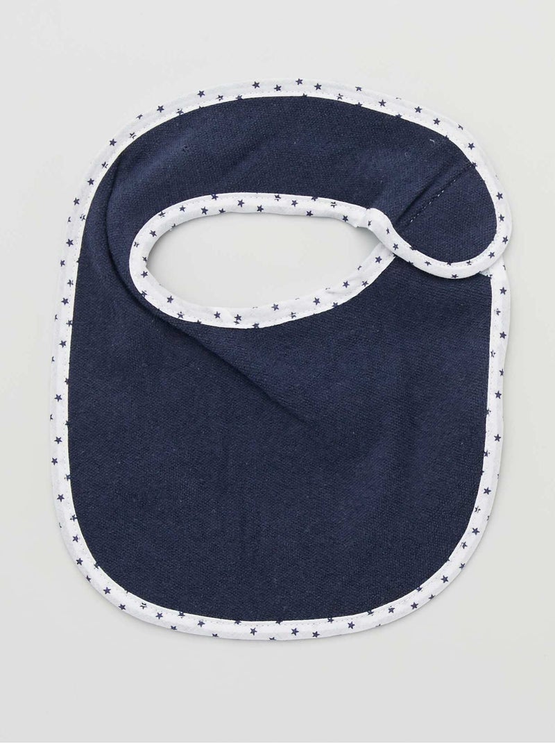 Lot de 7 bavoirs éponge à scratch Bleu marine - Kiabi