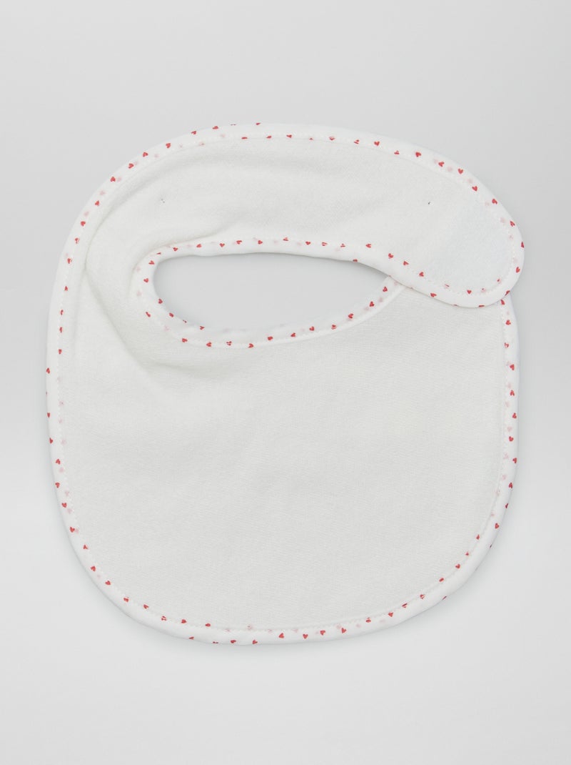 Lot de 7 bavoirs éponge à scratch Rose - Kiabi